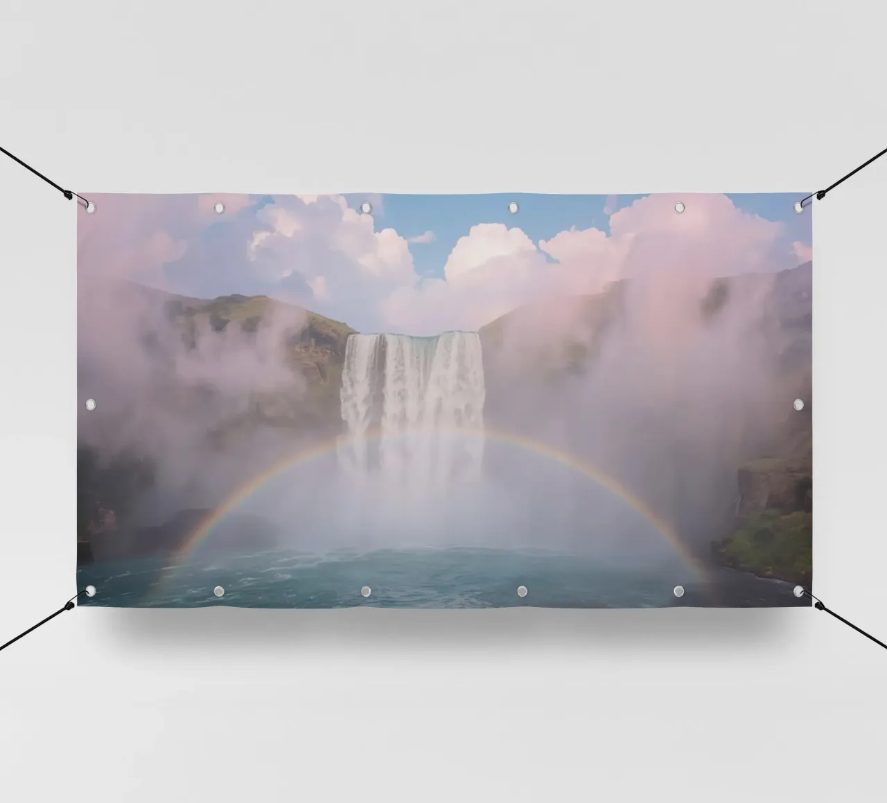 Cascata con arcobaleno e nebbia telo in pvc da DesignDoodle