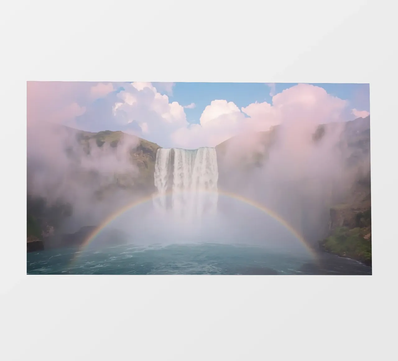 Cascata con arcobaleno e nebbia telo in pvc da DesignDoodle