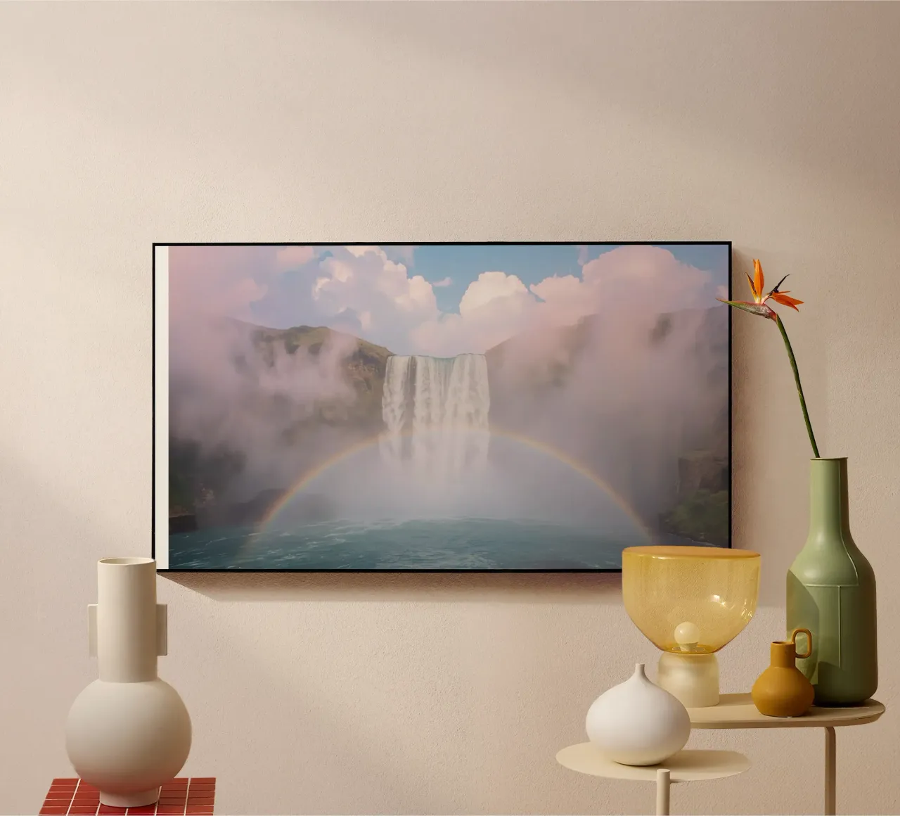 Cascata con arcobaleno e nebbia plexiglass da DesignDoodle