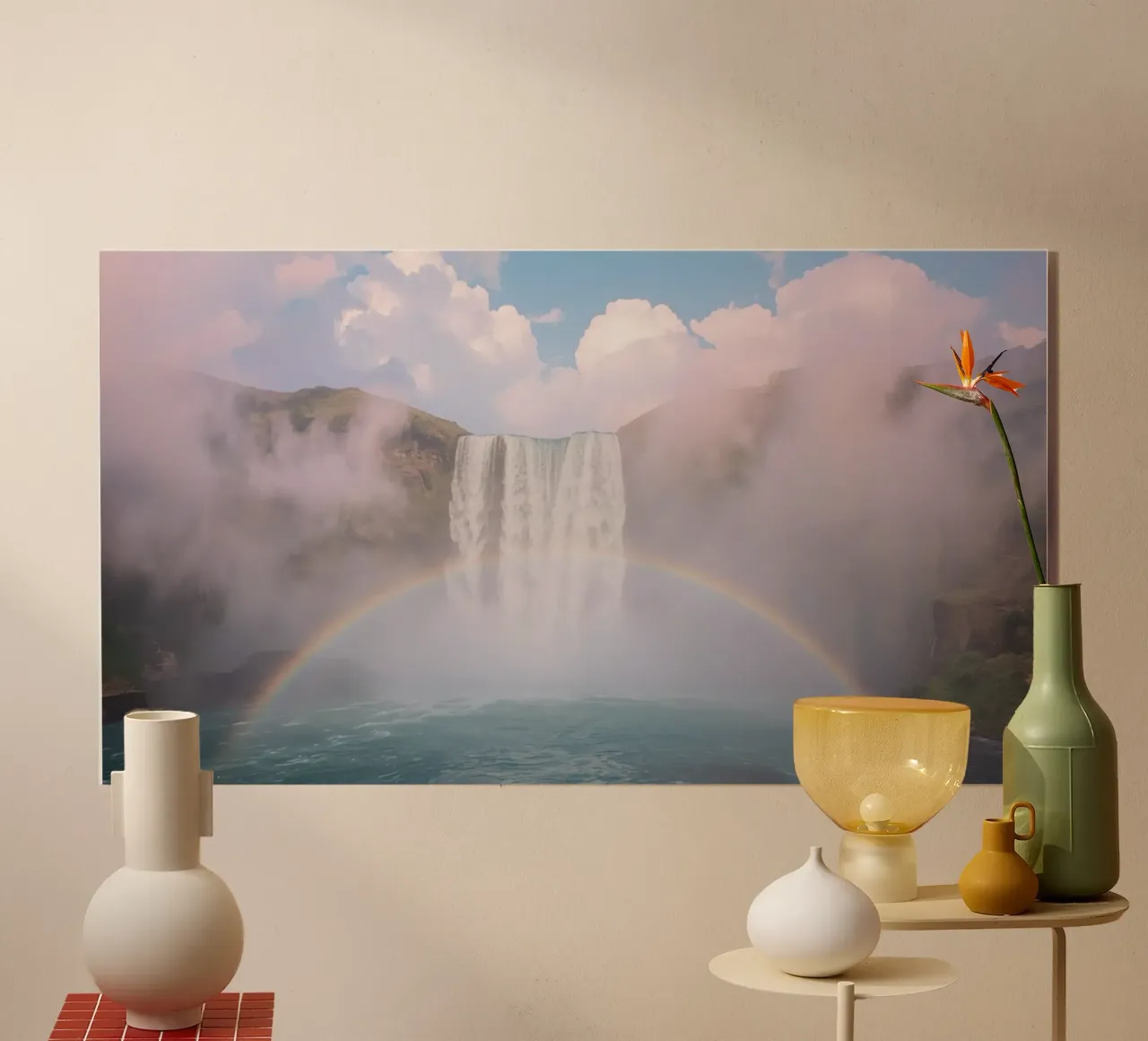 Cascata con arcobaleno e nebbia plexiglass da DesignDoodle