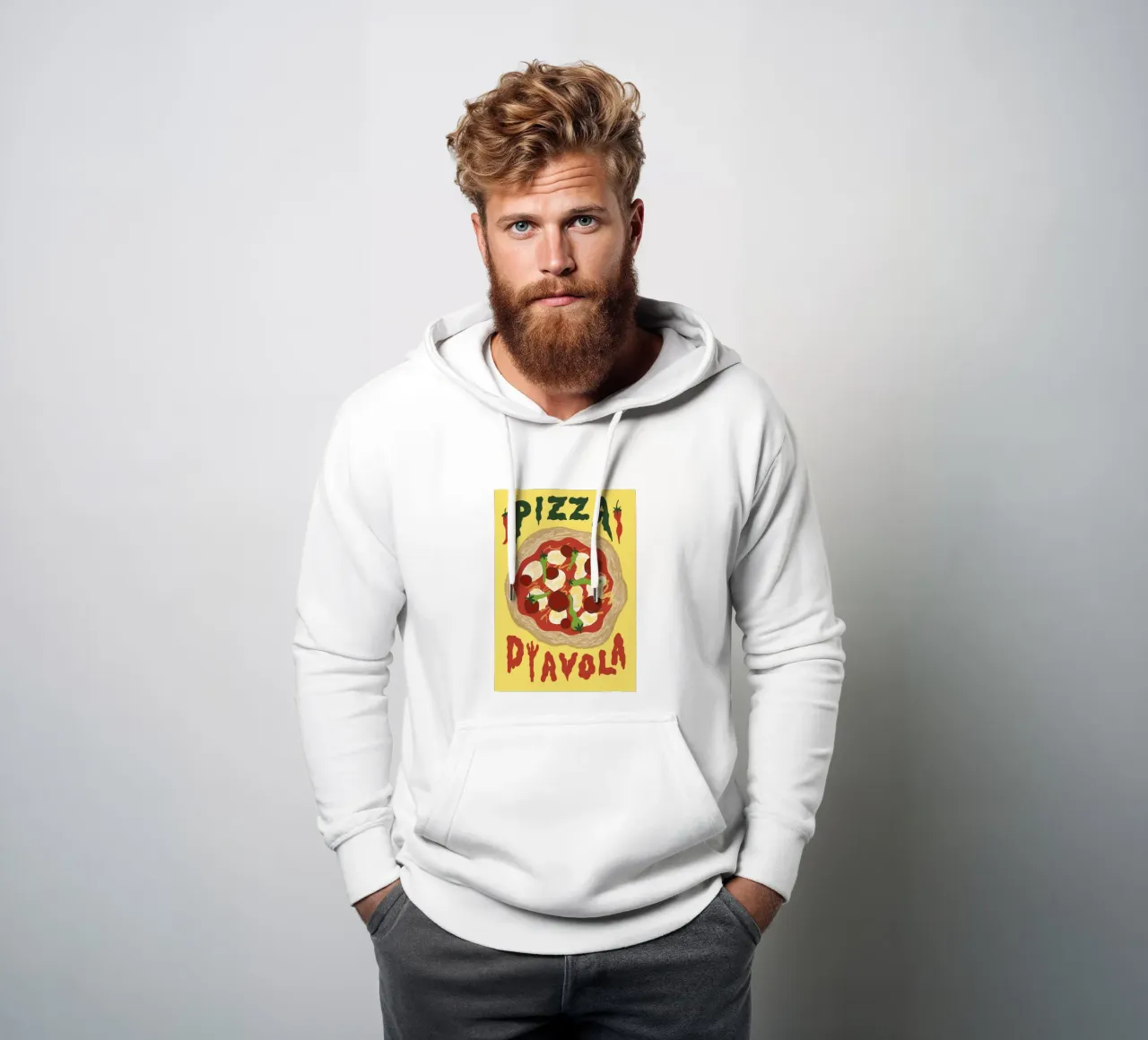 Pizza Diavola felpa con cappuccio da Studio Dolci