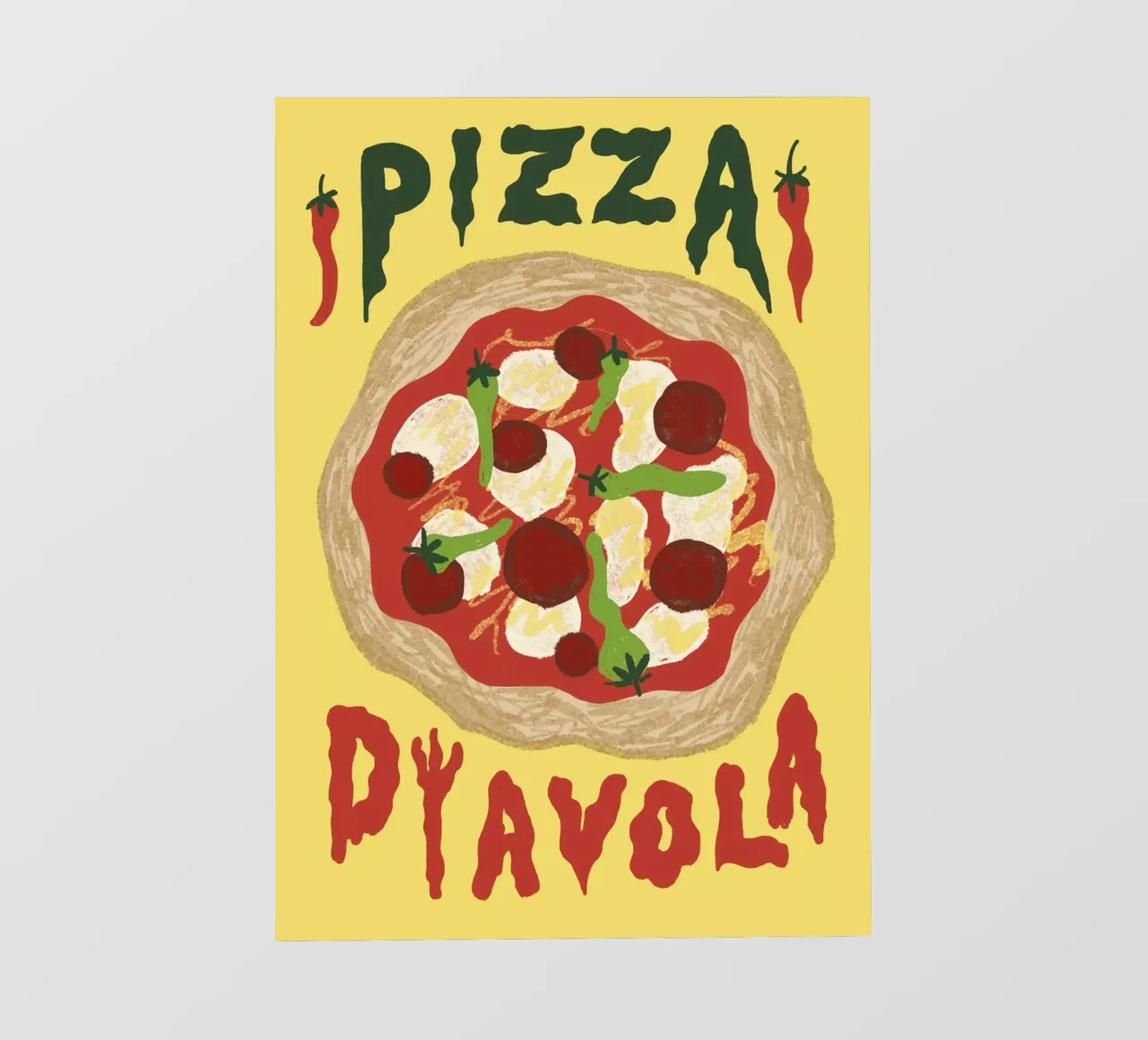 Pizza Diavola pellicola backlit da Studio Dolci