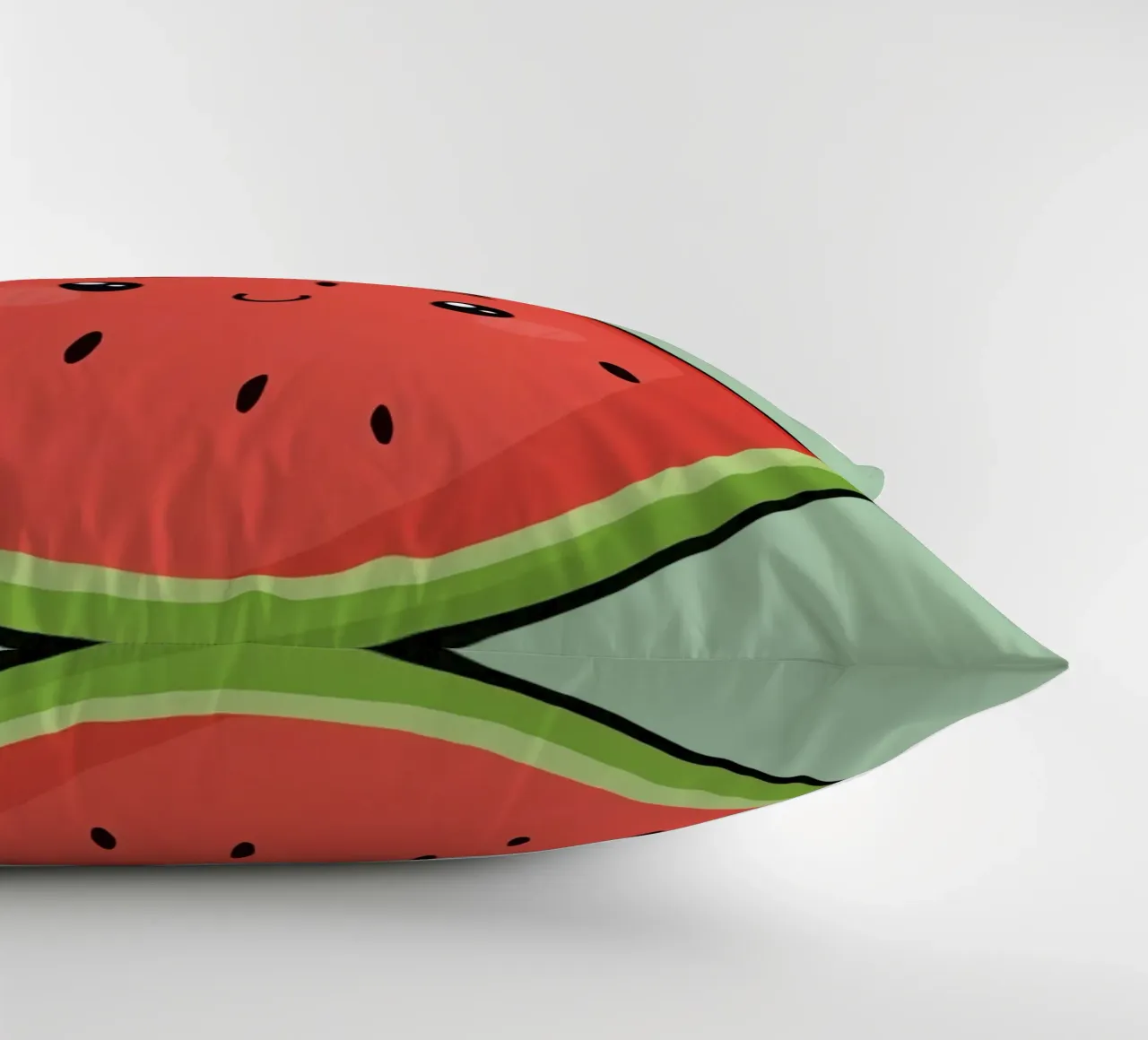 Fetta di cocomero felice con cappello da festa cuscino da DesignDoodle