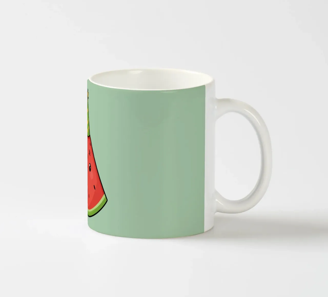 Fetta di cocomero felice con cappello da festa tazza in ceramica da DesignDoodle