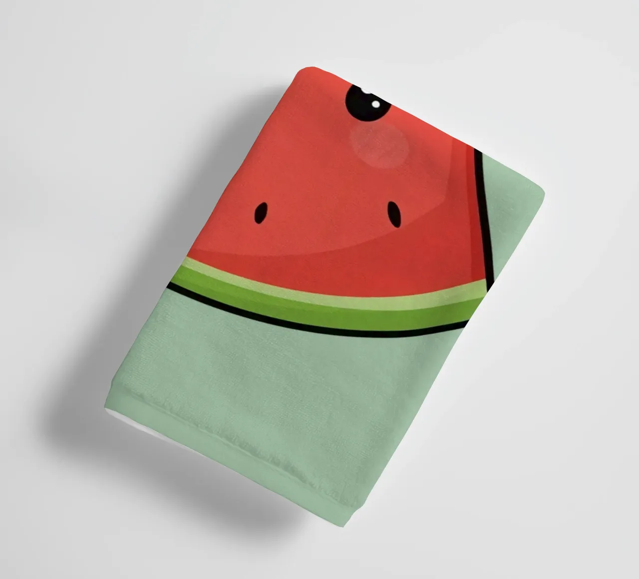 Fetta di cocomero felice con cappello da festa asciugamano da bagno da DesignDoodle