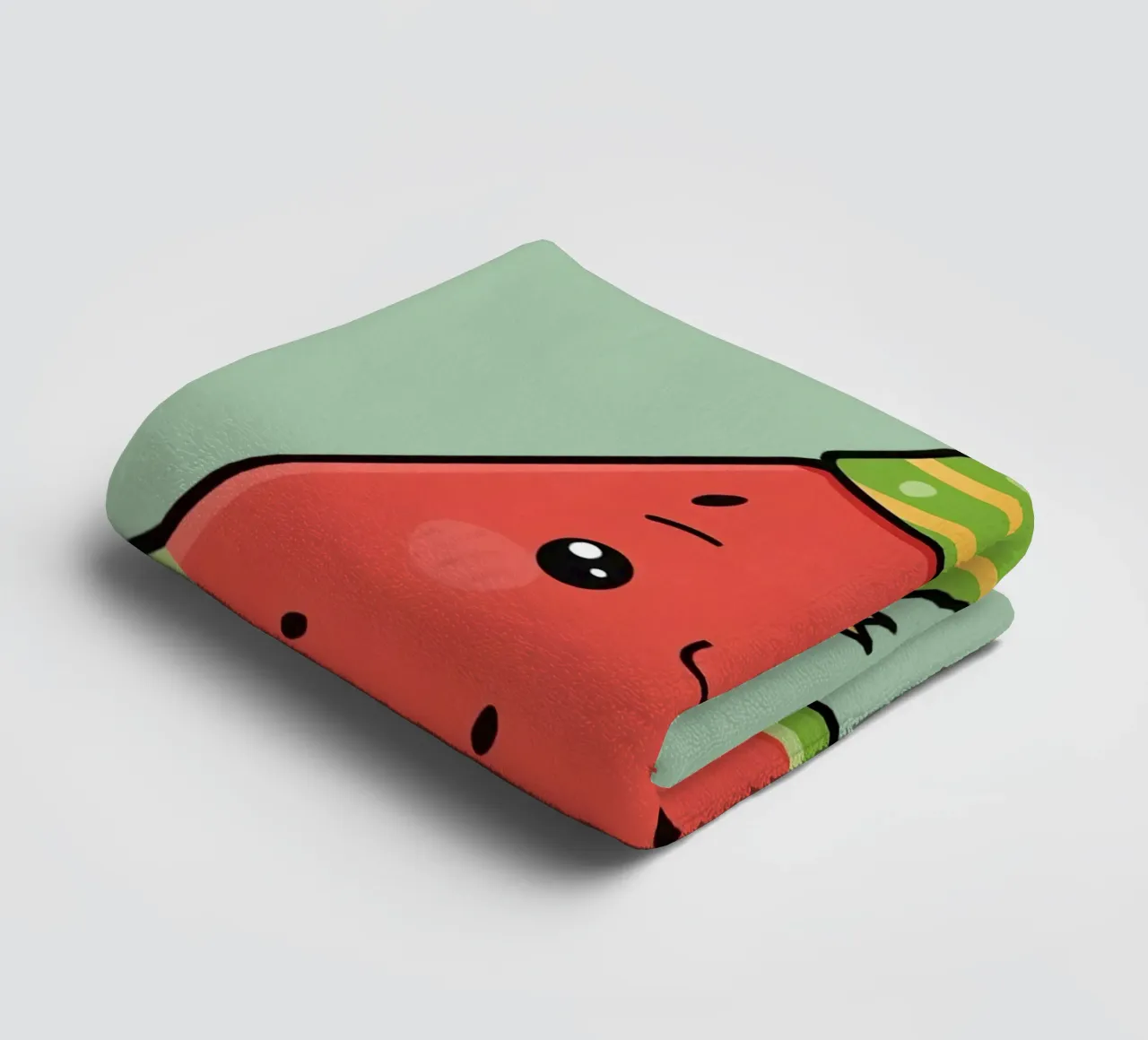 Fetta di cocomero felice con cappello da festa asciugamano da bagno da DesignDoodle