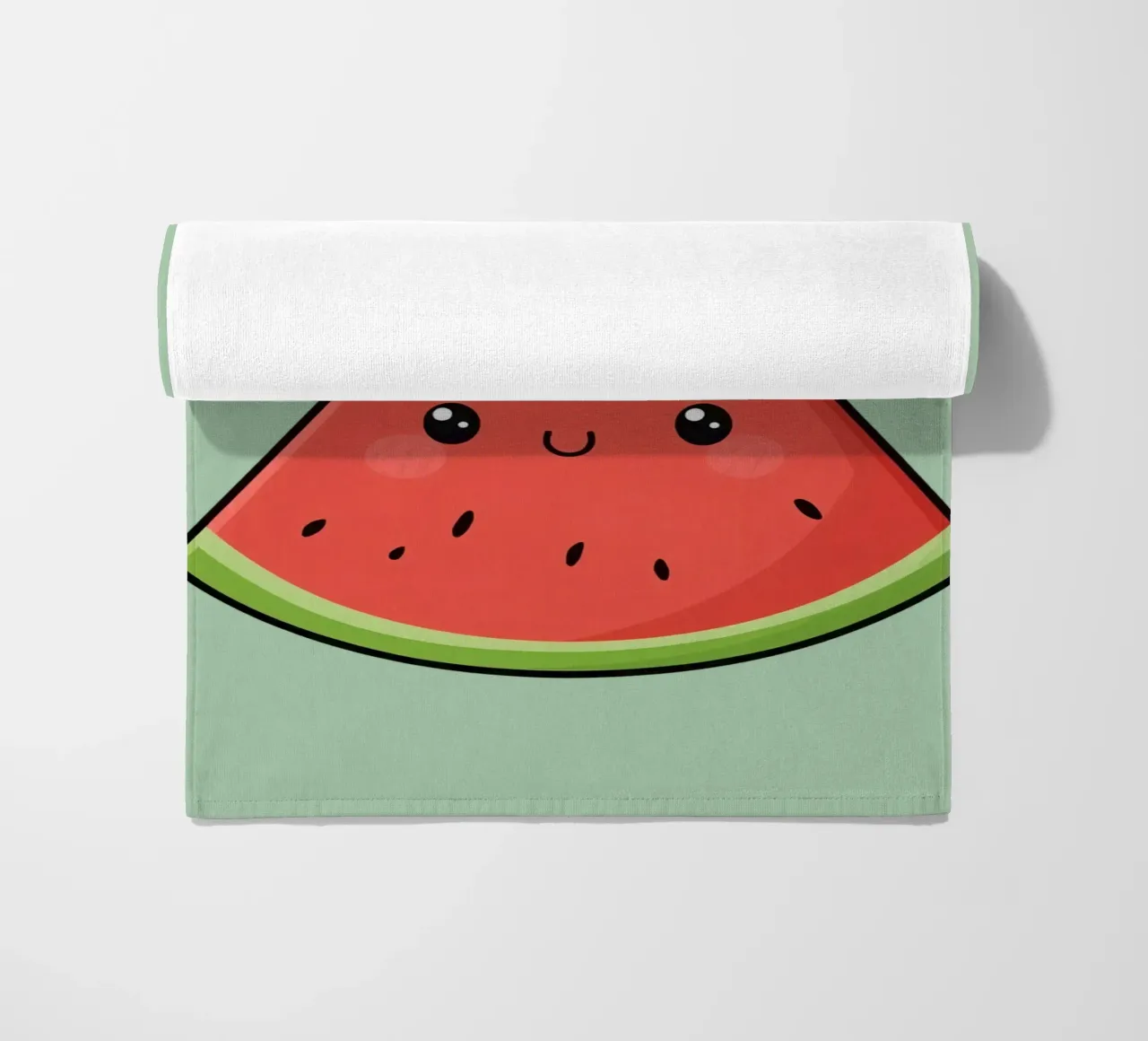Fetta di cocomero felice con cappello da festa telo mare da DesignDoodle