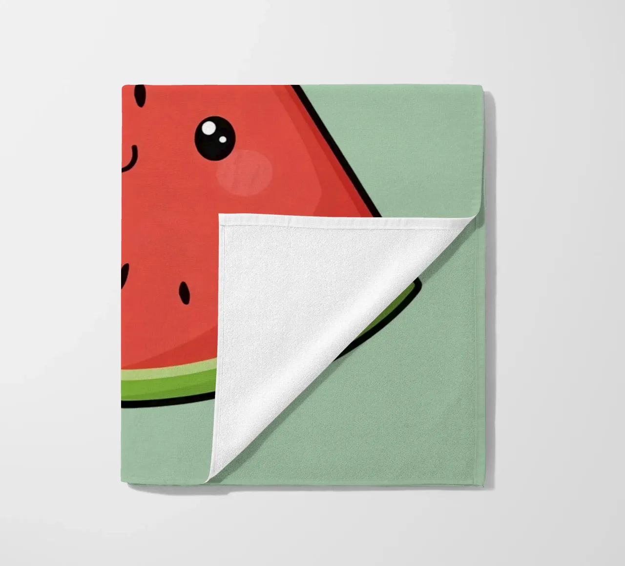 Fetta di cocomero felice con cappello da festa telo mare da DesignDoodle