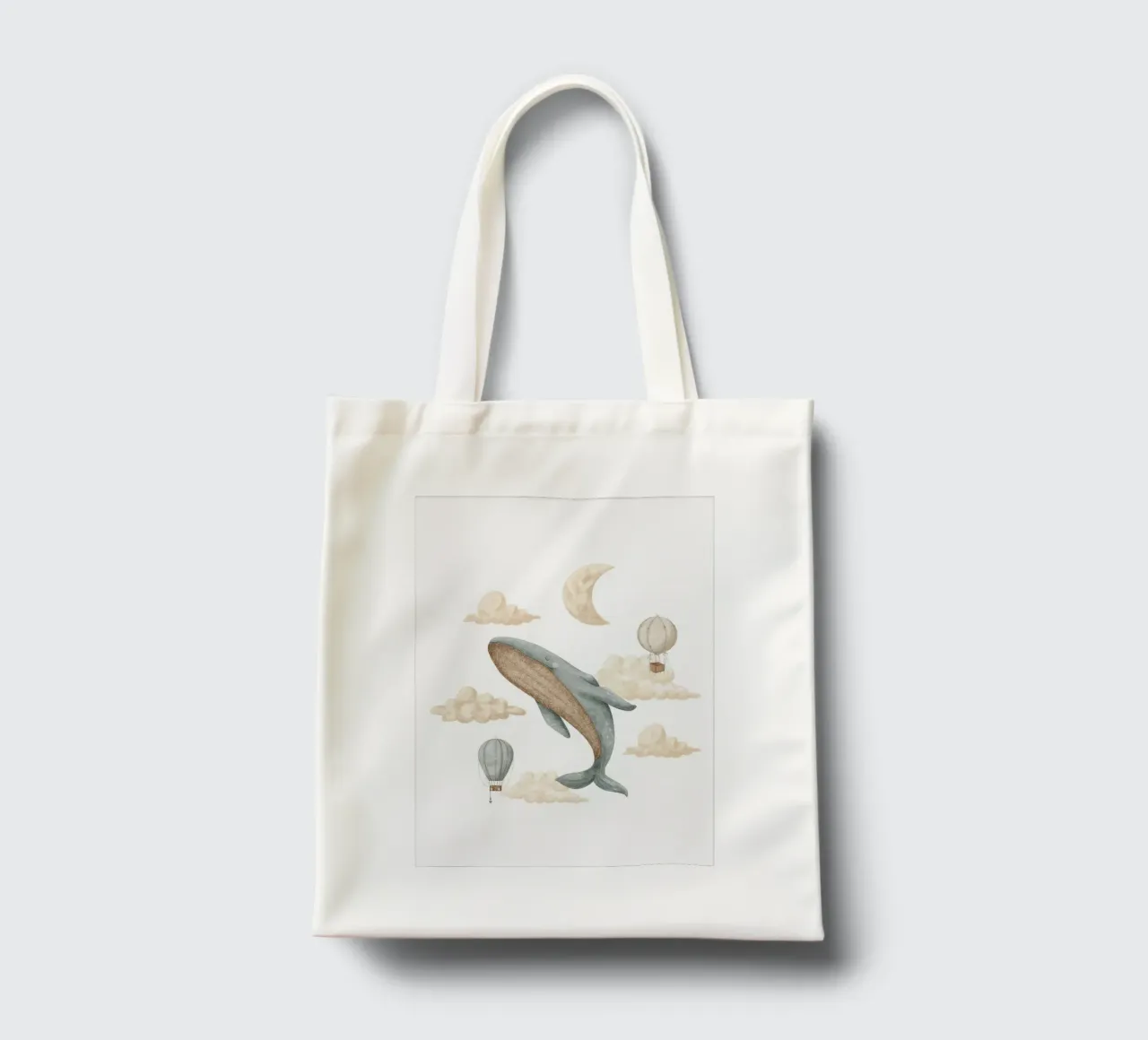 Balena Boho e mongolfiera borsa in juta da Panait Ivascu