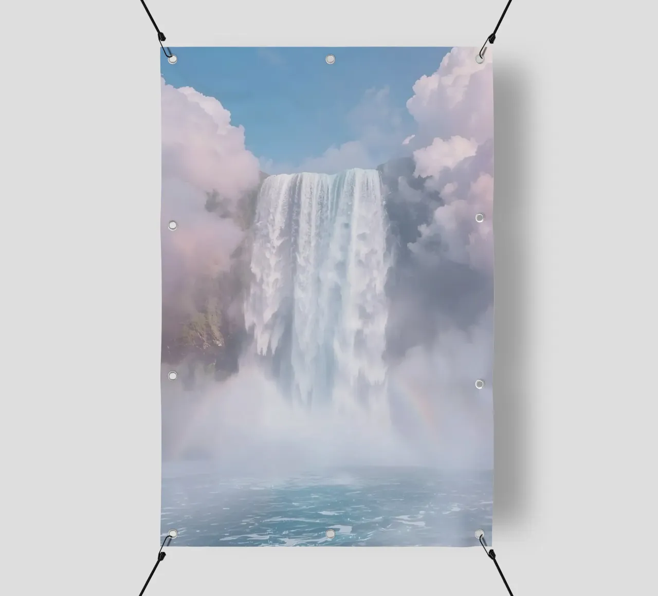 Ampia cascata con nebbia e arcobaleno telo in pvc da DesignDoodle