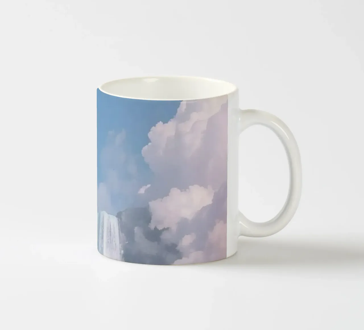 Ampia cascata con nebbia e arcobaleno tazza in ceramica da DesignDoodle