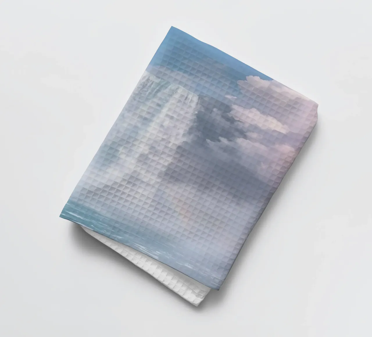 Ampia cascata con nebbia e arcobaleno canovaccio da cucina da DesignDoodle