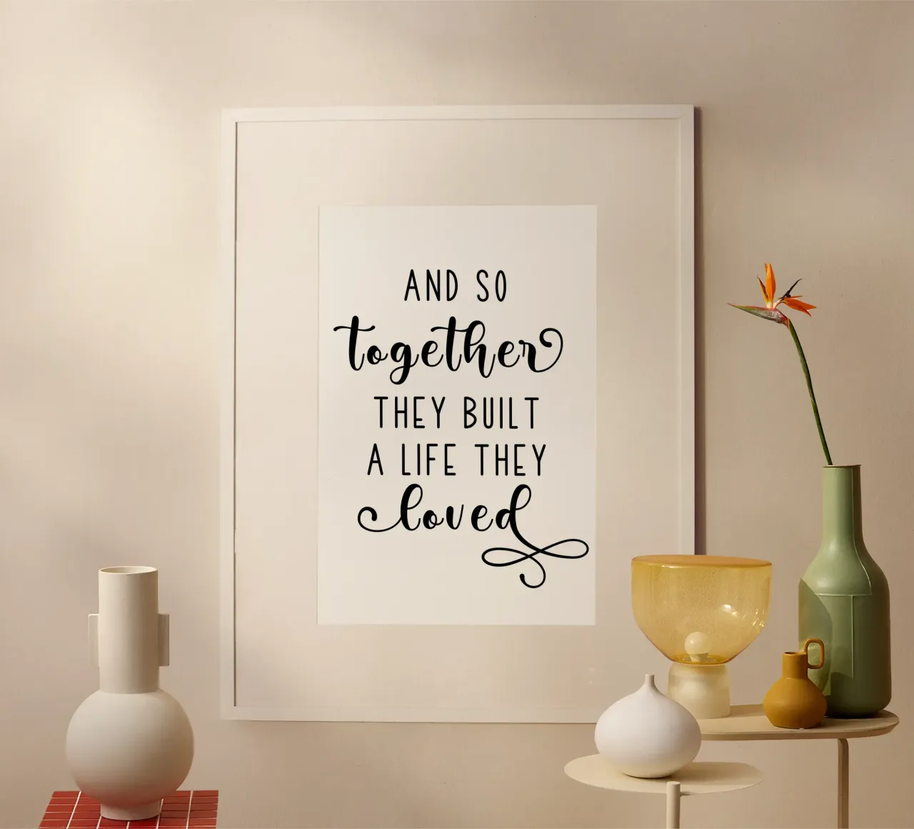 Et c'est ainsi qu'ils ont construit ensemble une vie qu'ils ont aimée hahnemühle de Shark Printables