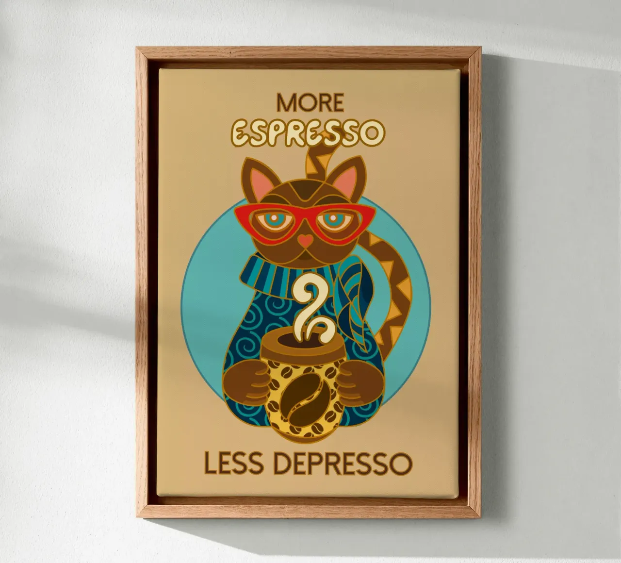 Coffee Time - More Espresso tela con Cornice a cassetta da Ana Paniagua Design
