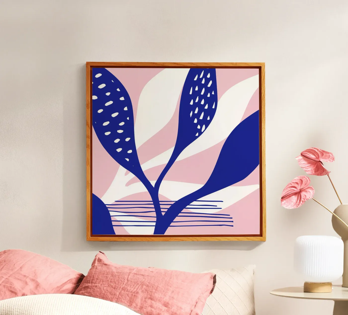 Foglie blu plexiglass da Kim Hubball Studio