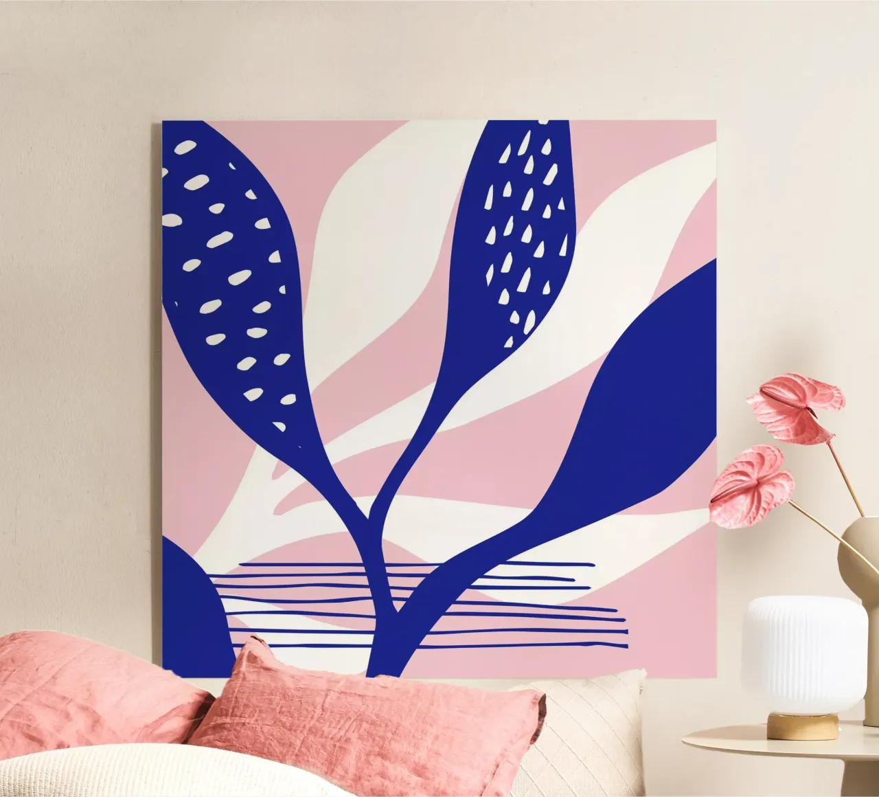 Foglie blu plexiglass da Kim Hubball Studio