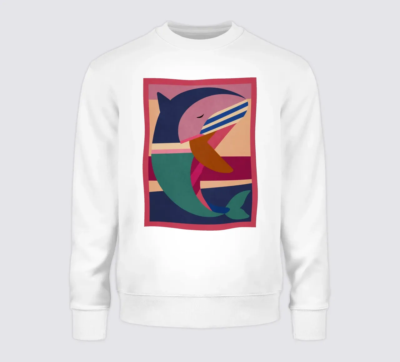 Geometrischer Delphin Sweatshirt von Gaite