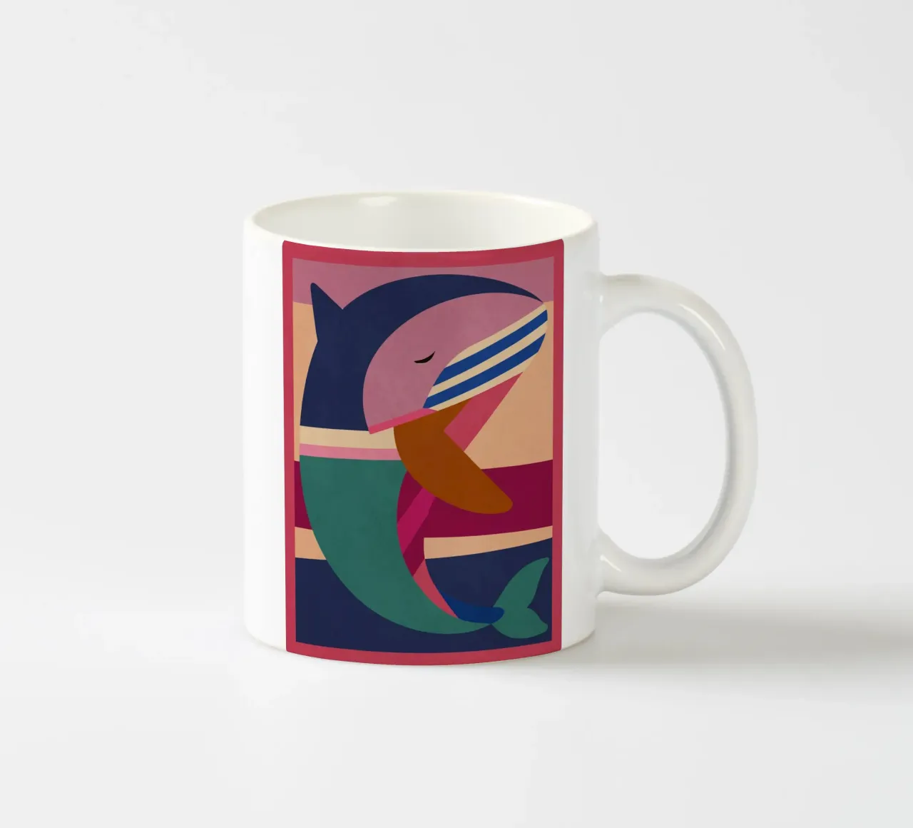 Delfino geometrico tazza in ceramica da Gaite