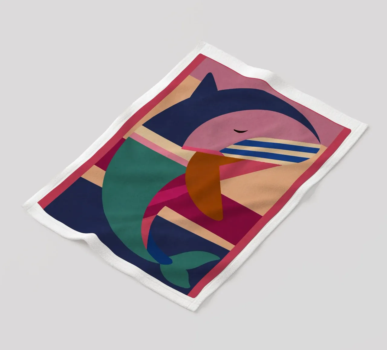 Delfino geometrico coperta in pile da Gaite