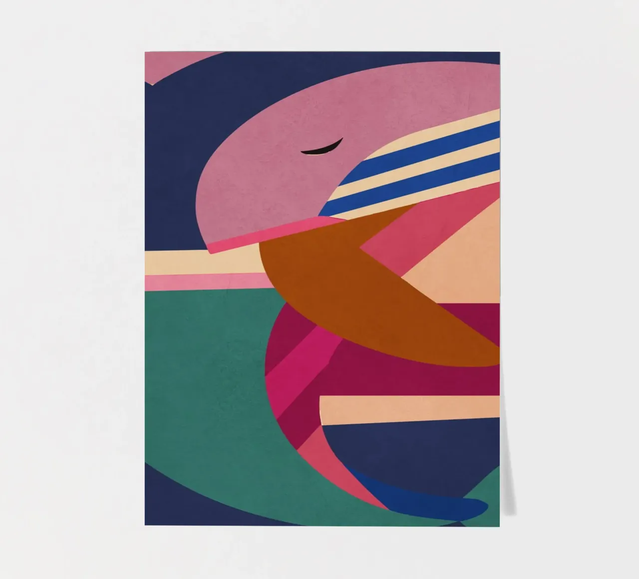Geometrischer Delphin Stickerbogen von Gaite