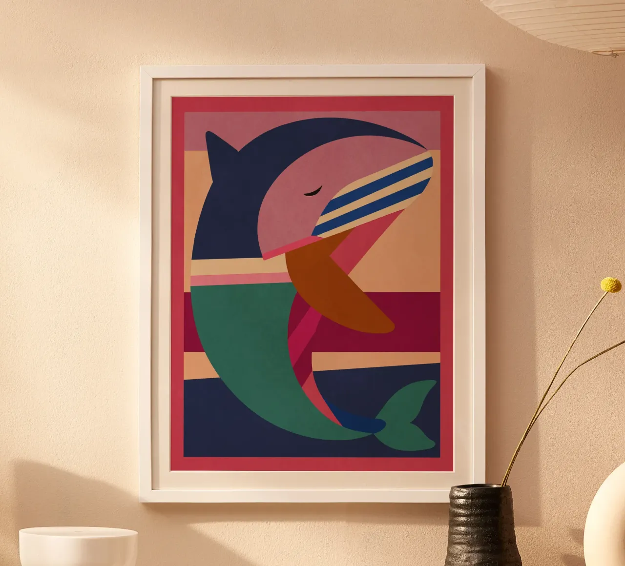 Geometrischer Delphin Hahnemühle von Gaite