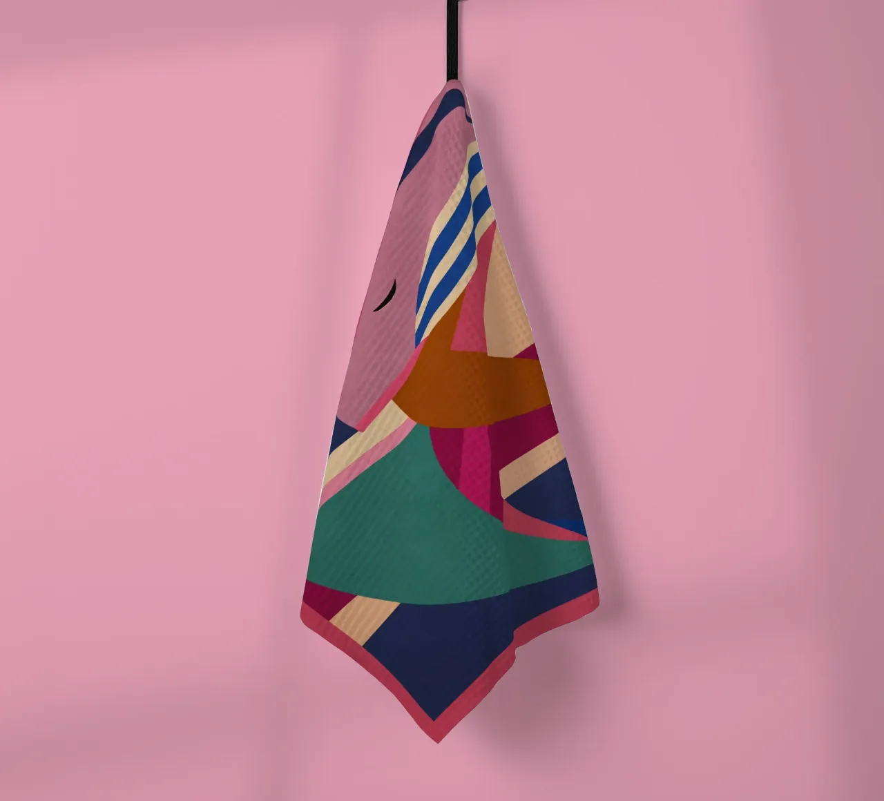 Geometrischer Delphin Geschirrtuch von Gaite