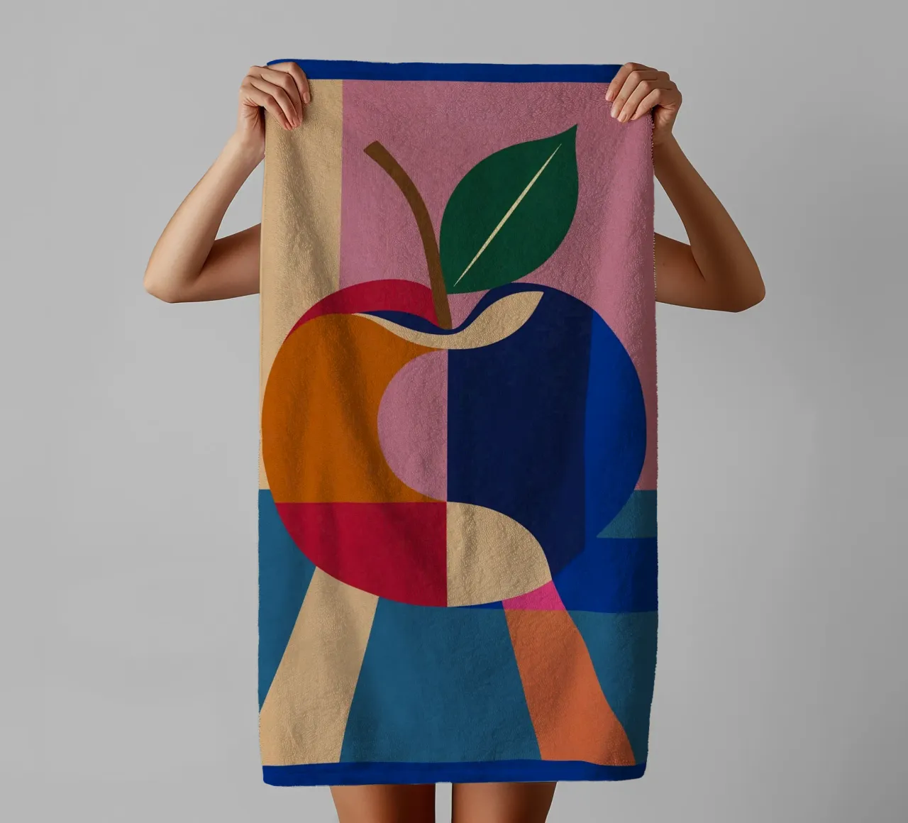 Geometrischer Apfel Handtuch von Gaite