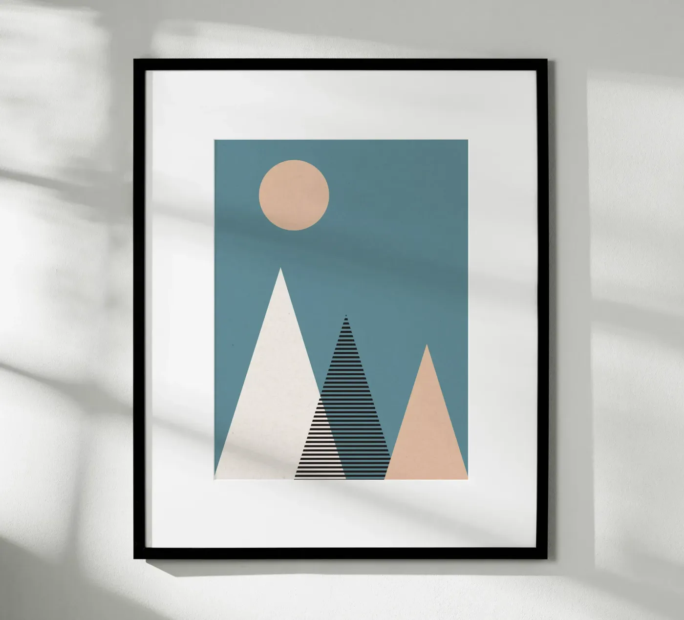 Geometric Mountains poster by Kim Hubball Studio