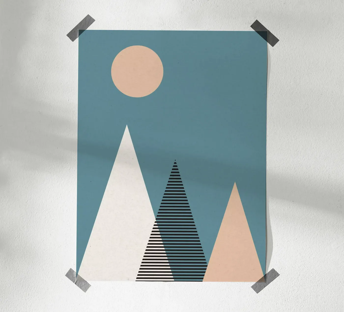 Geometric Mountains poster by Kim Hubball Studio