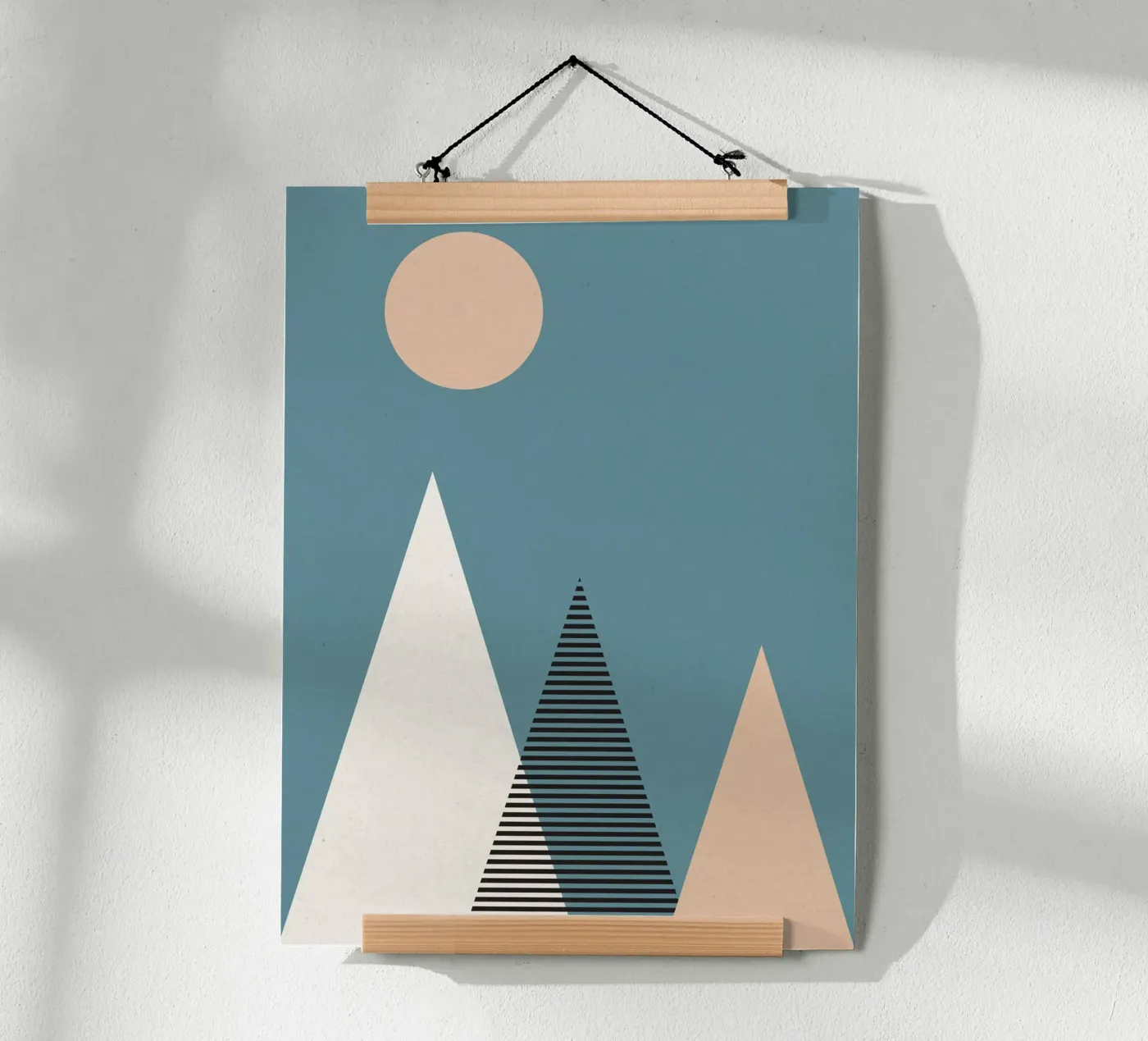 Geometric Mountains poster by Kim Hubball Studio