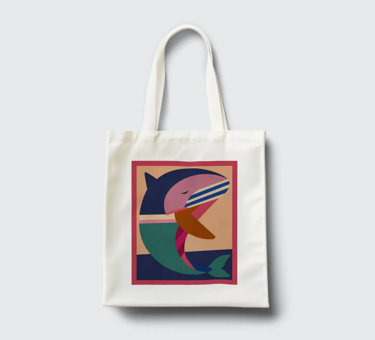 Geometrischer Delphin 2 Jutebeutel von Gaite