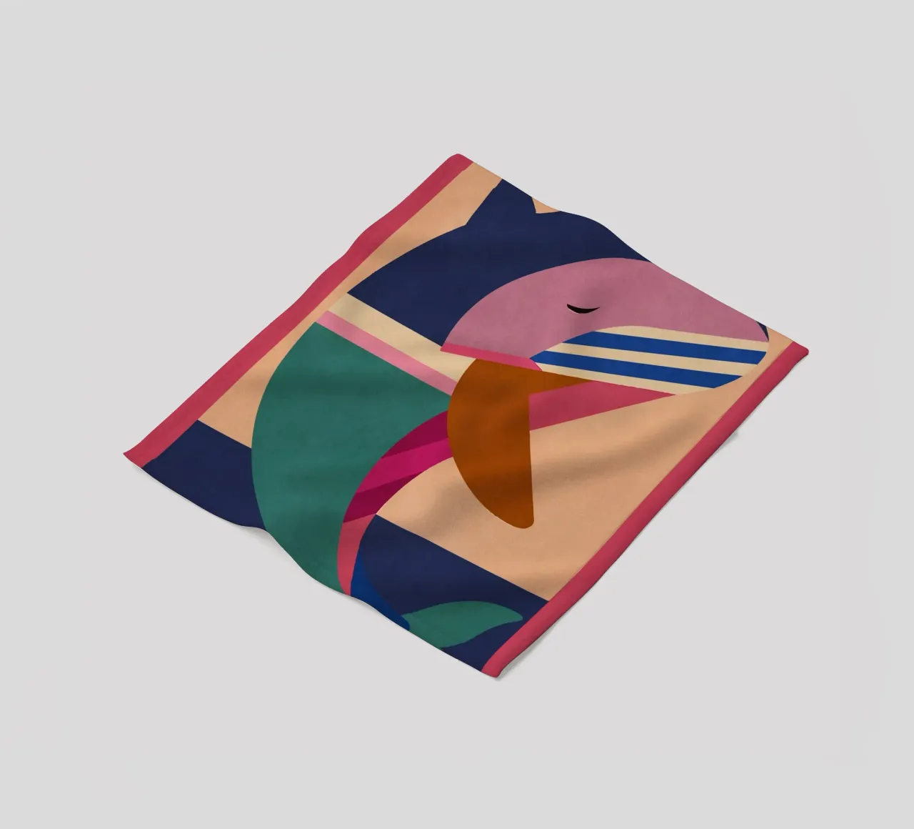 Geometrischer Delphin 2 Fleecedecke von Gaite