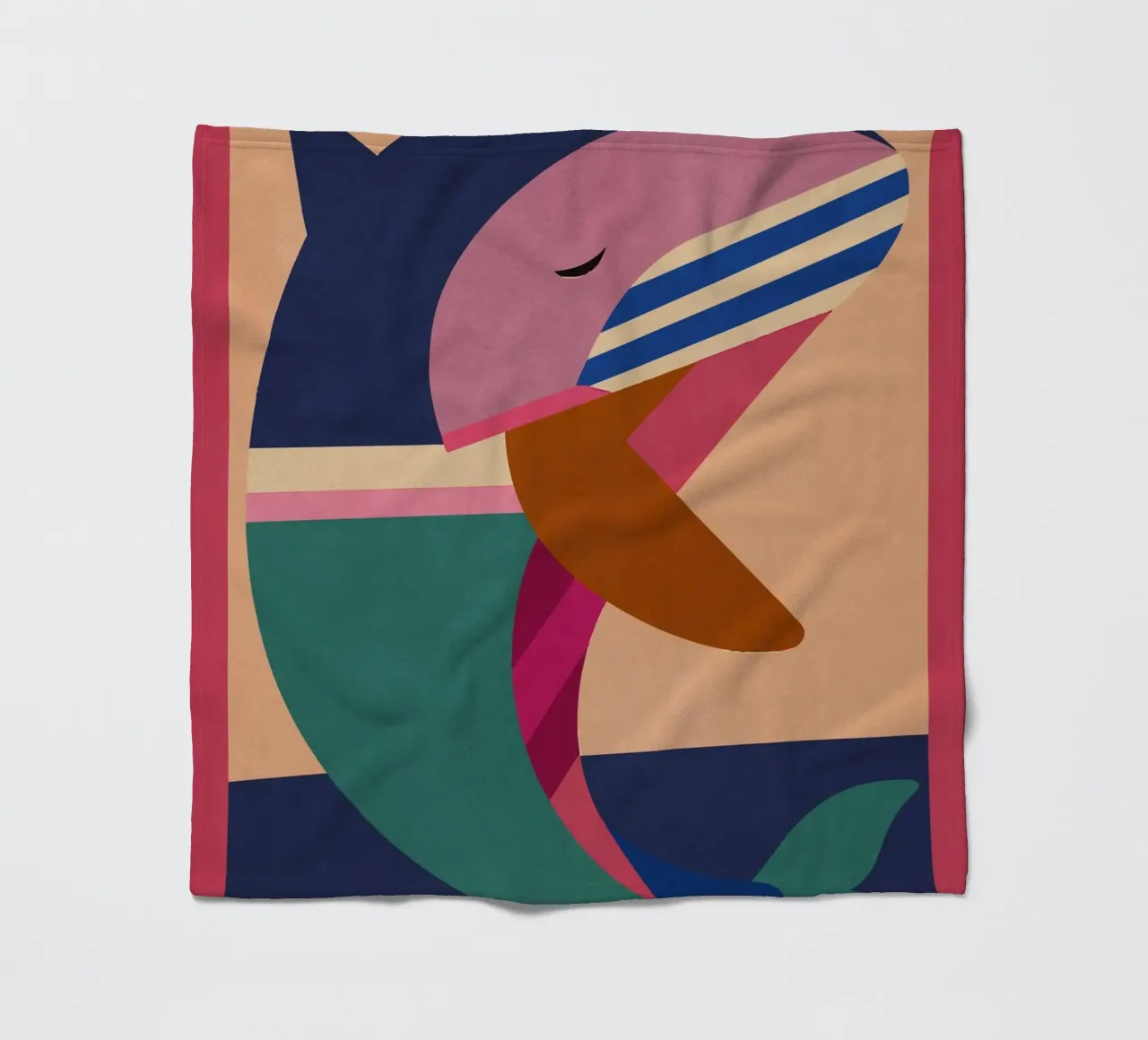 Geometrischer Delphin 2 Fleecedecke von Gaite