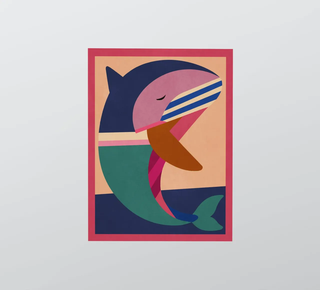 Geometrischer Delphin 2 Sticker von Gaite