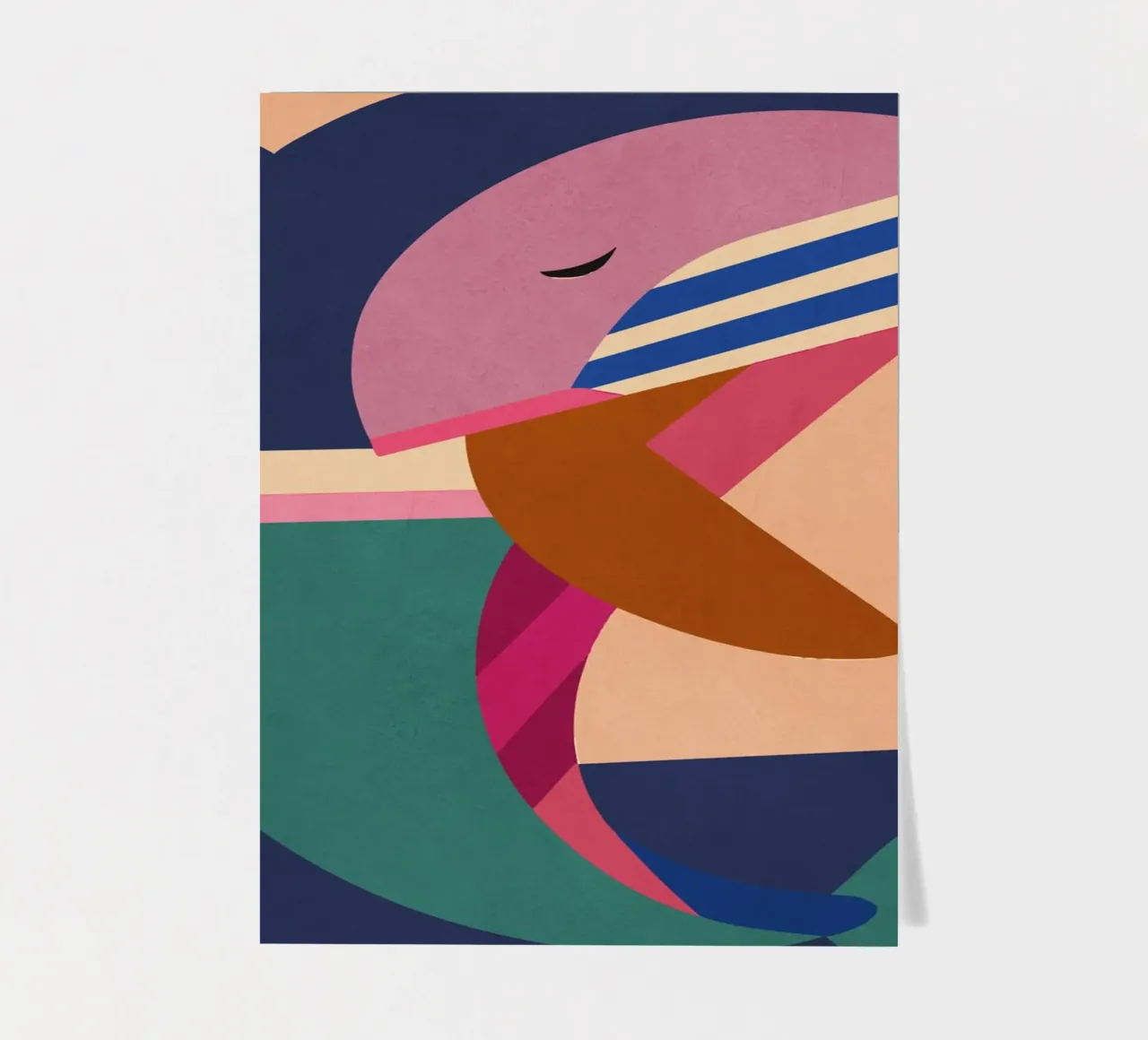 Geometrischer Delphin 2 Stickerbogen von Gaite