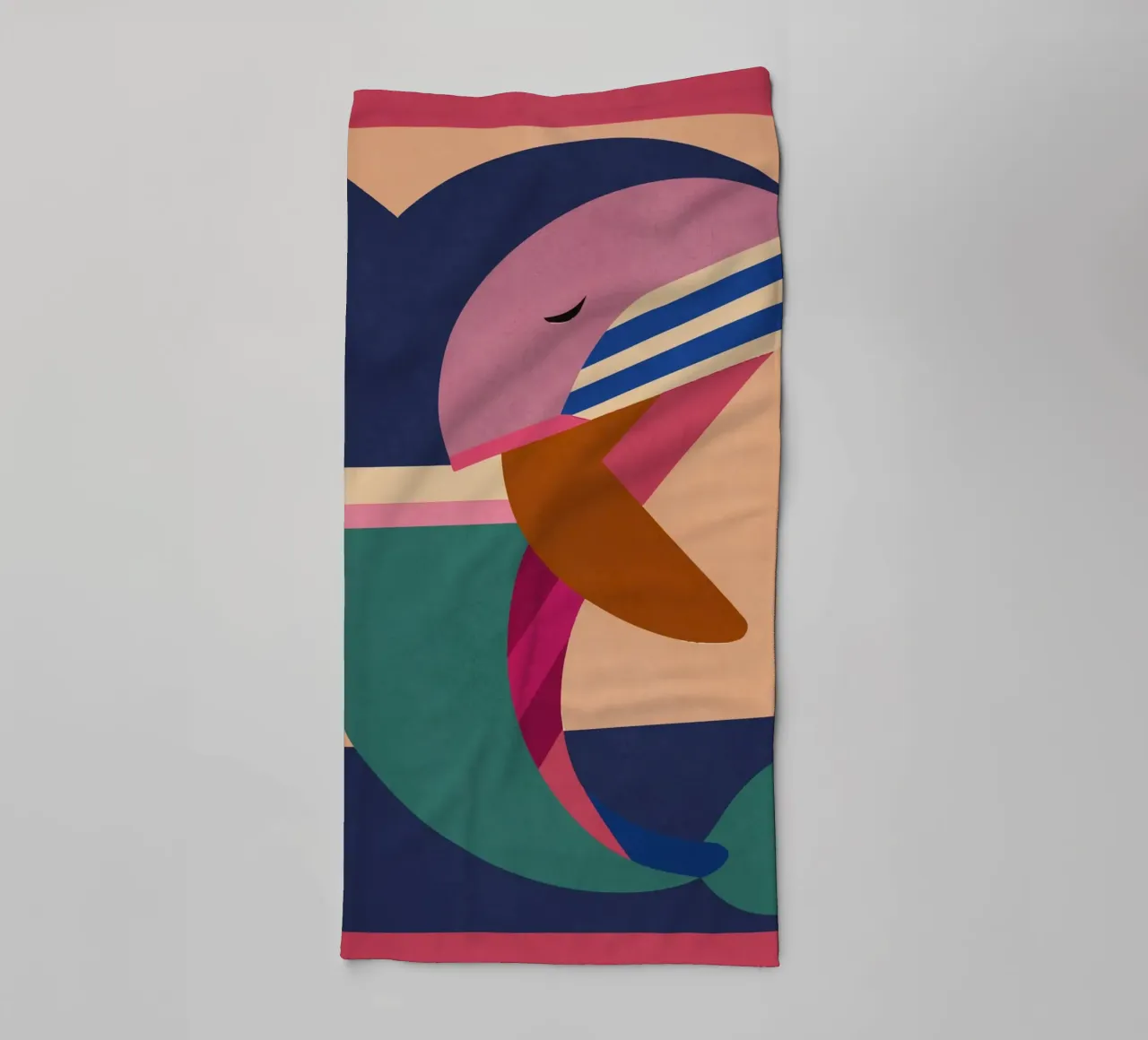 Geometrischer Delphin 2 Handtuch von Gaite