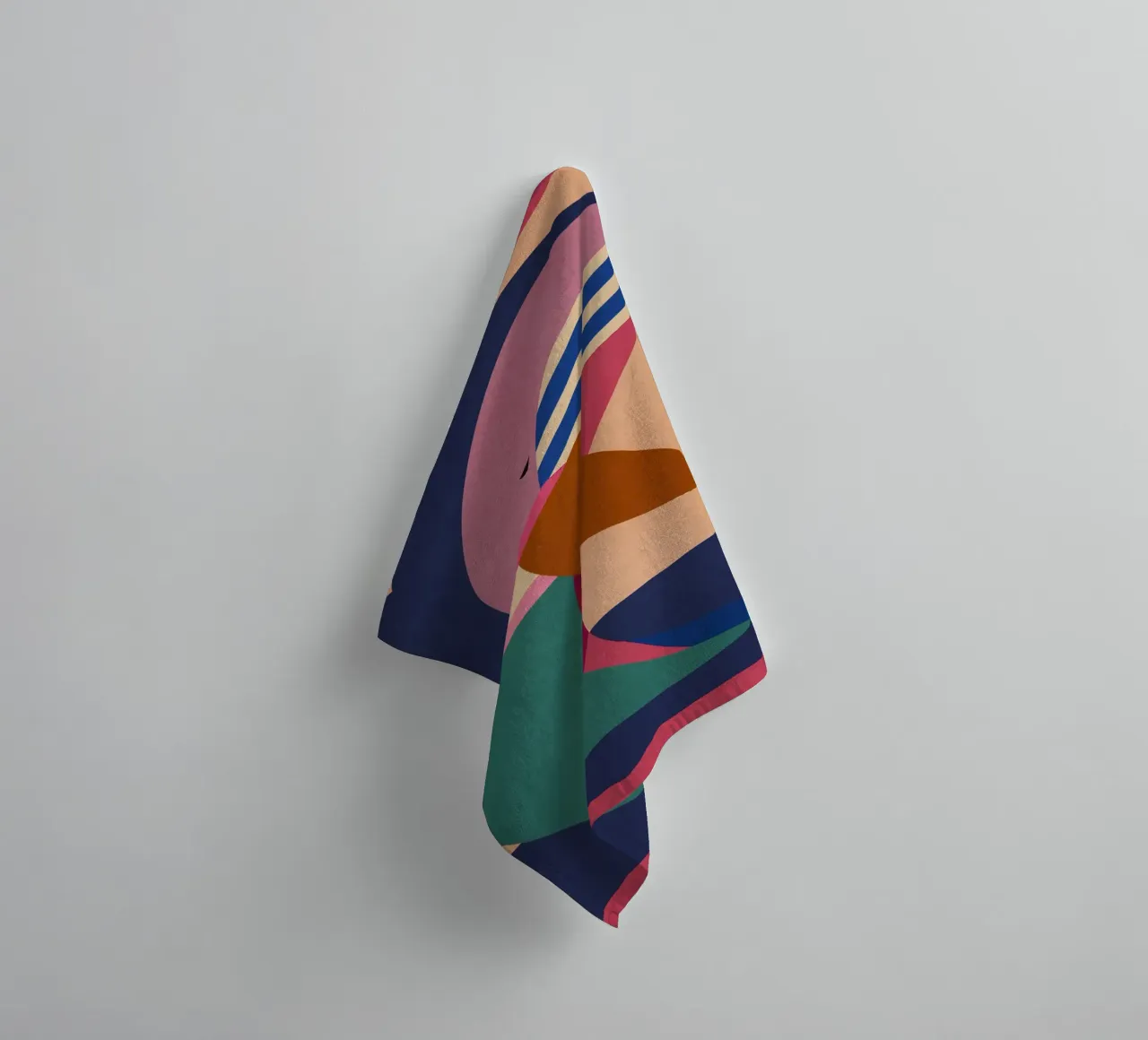 Geometrischer Delphin 2 Handtuch von Gaite