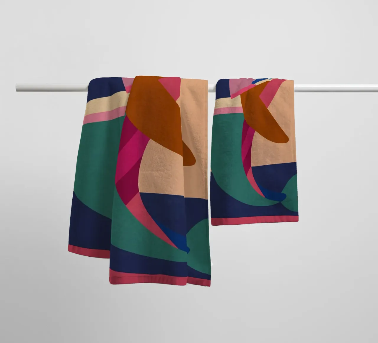 Geometrischer Delphin 2 Handtuch von Gaite