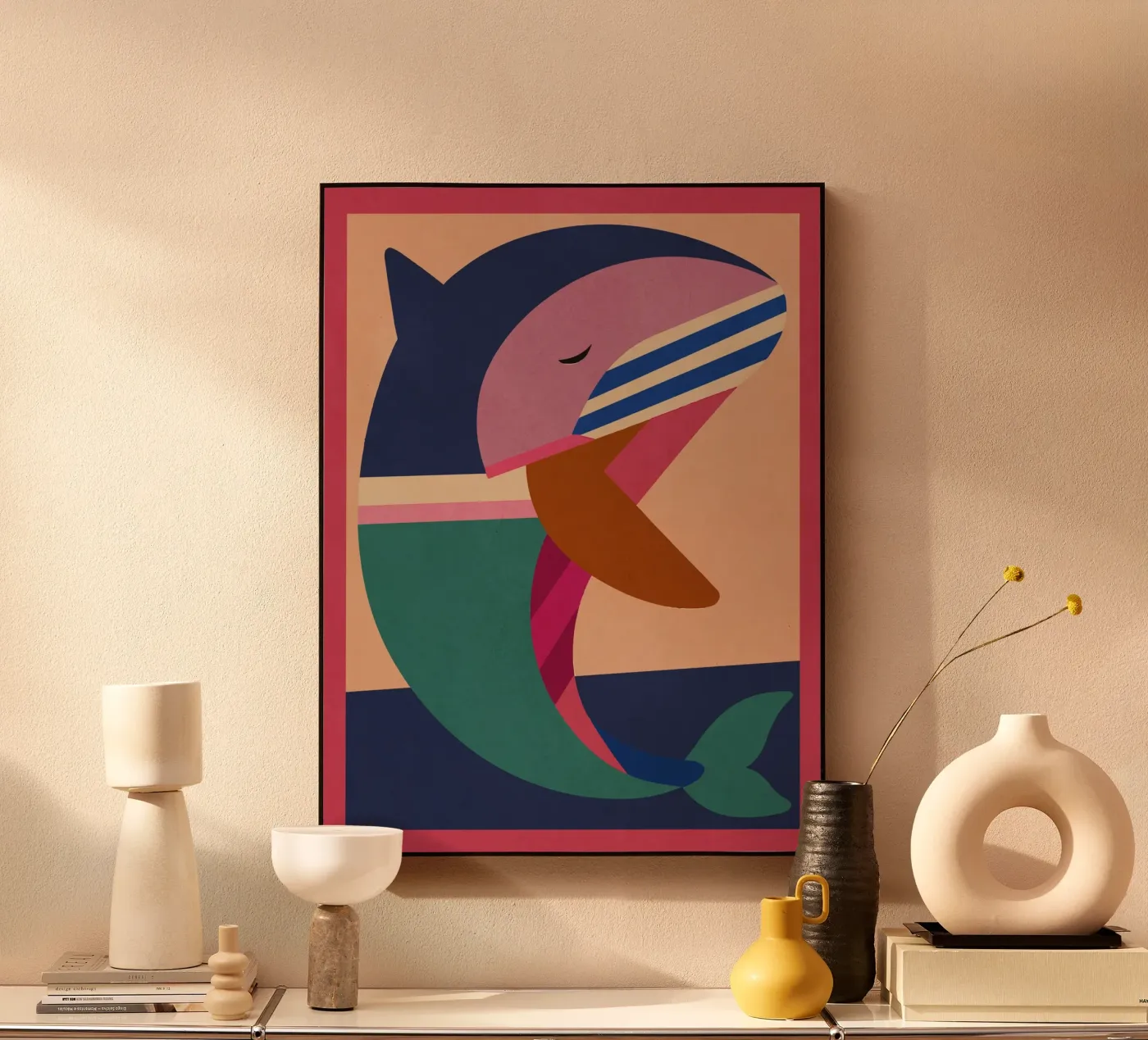 Delfino geometrico 2 plexiglass da Gaite