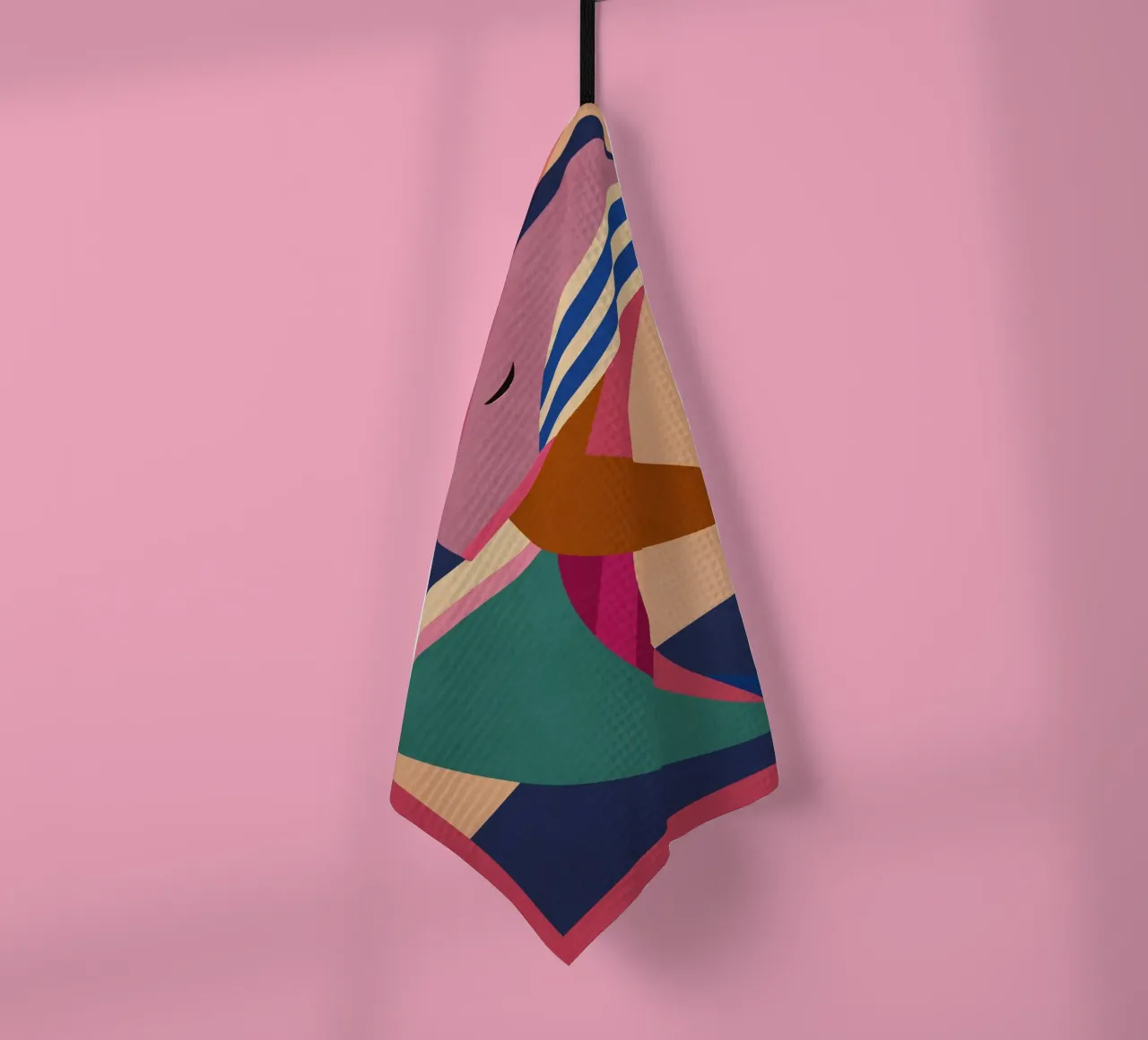 Geometrischer Delphin 2 Geschirrtuch von Gaite