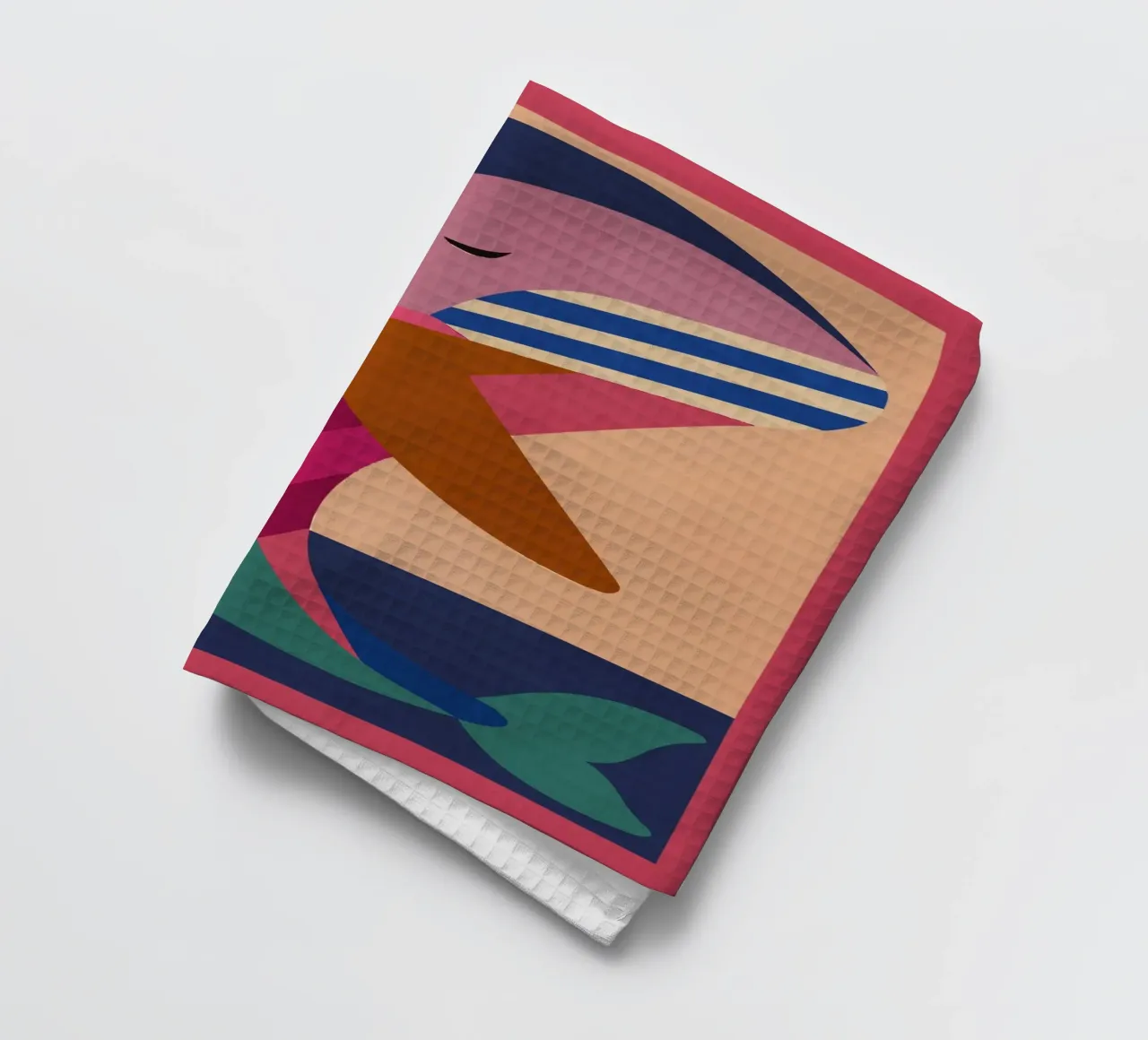 Geometrischer Delphin 2 Geschirrtuch von Gaite