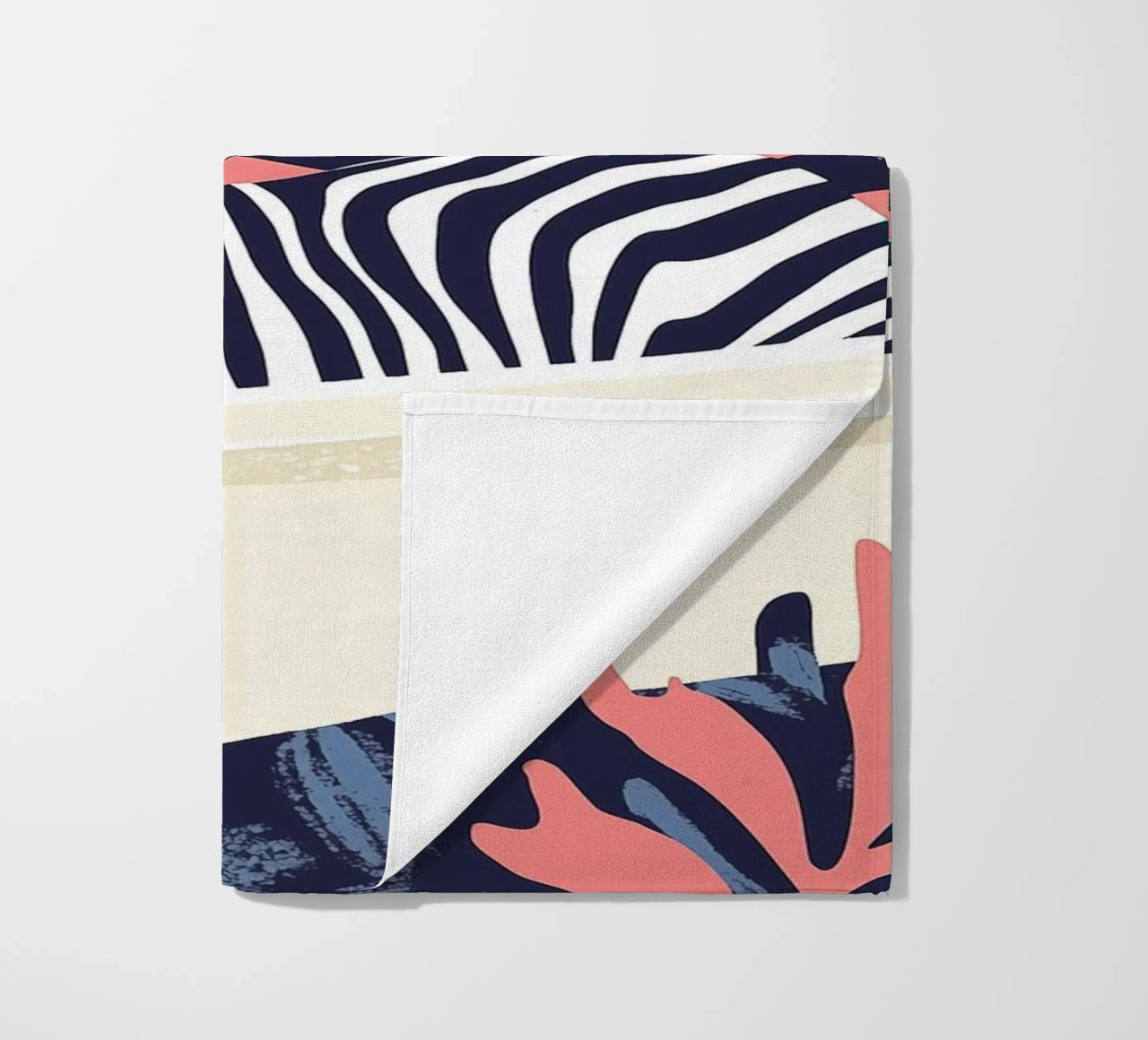 Zebra rosa boho nella vasca da bagno telo mare da Autofocus