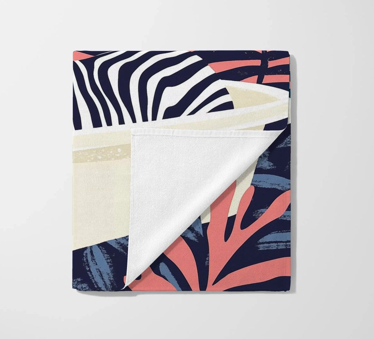 Zebra rosa boho nella vasca da bagno telo mare da Autofocus