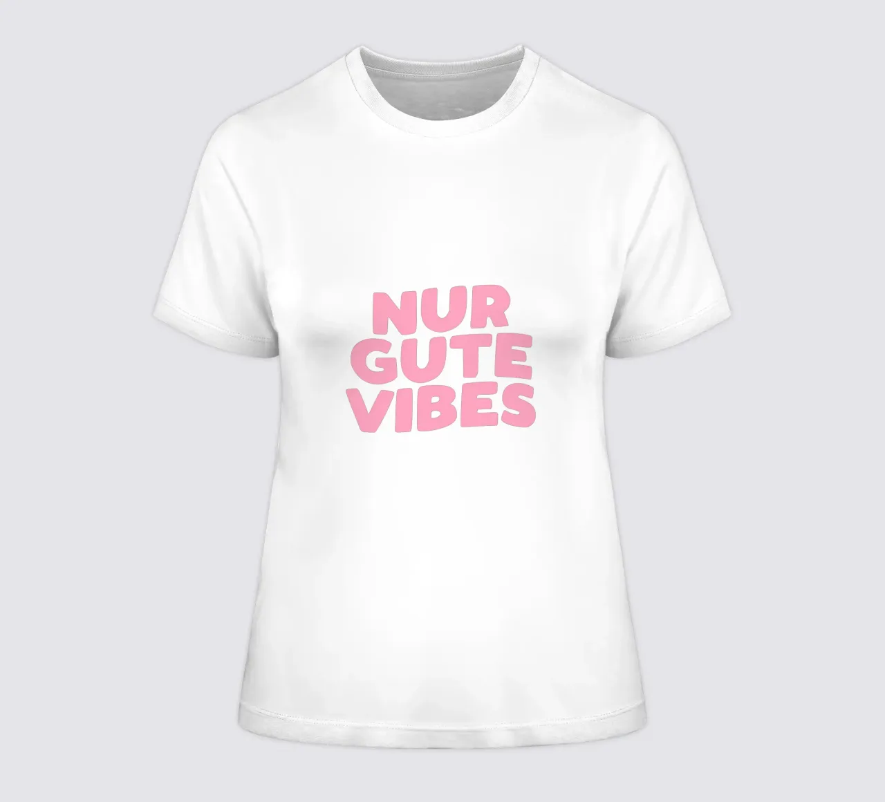 Nur Gute Vibes women's fitted t-shirt by THE MOTIVATED TYPE