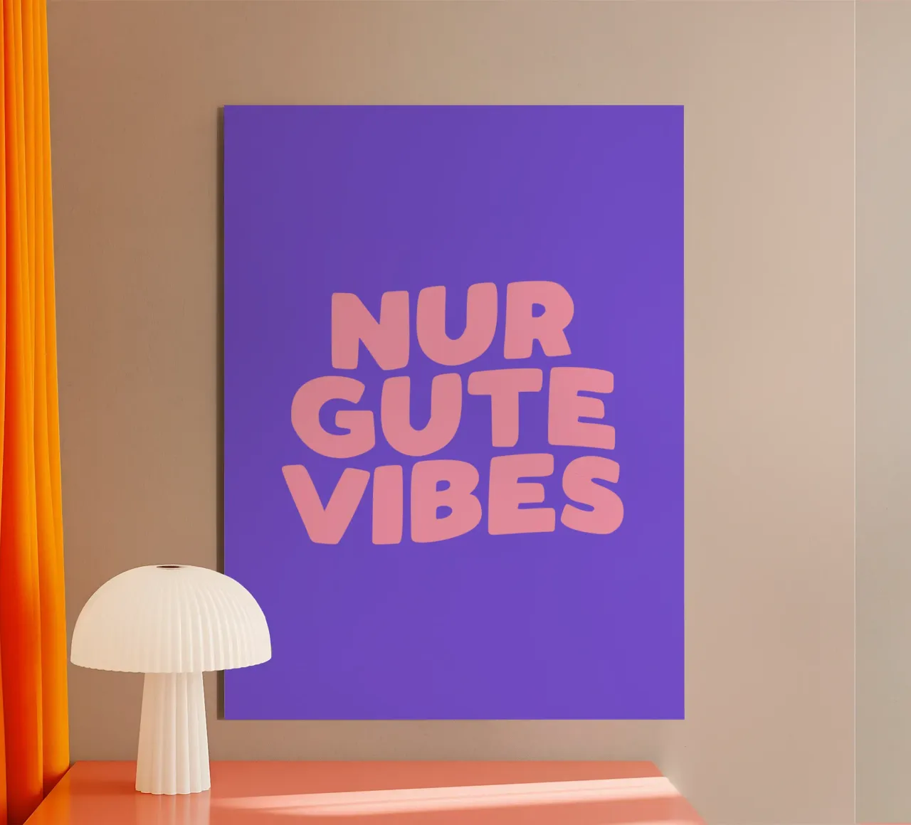 Nur Gute Vibes alluminio dibond da THE MOTIVATED TYPE