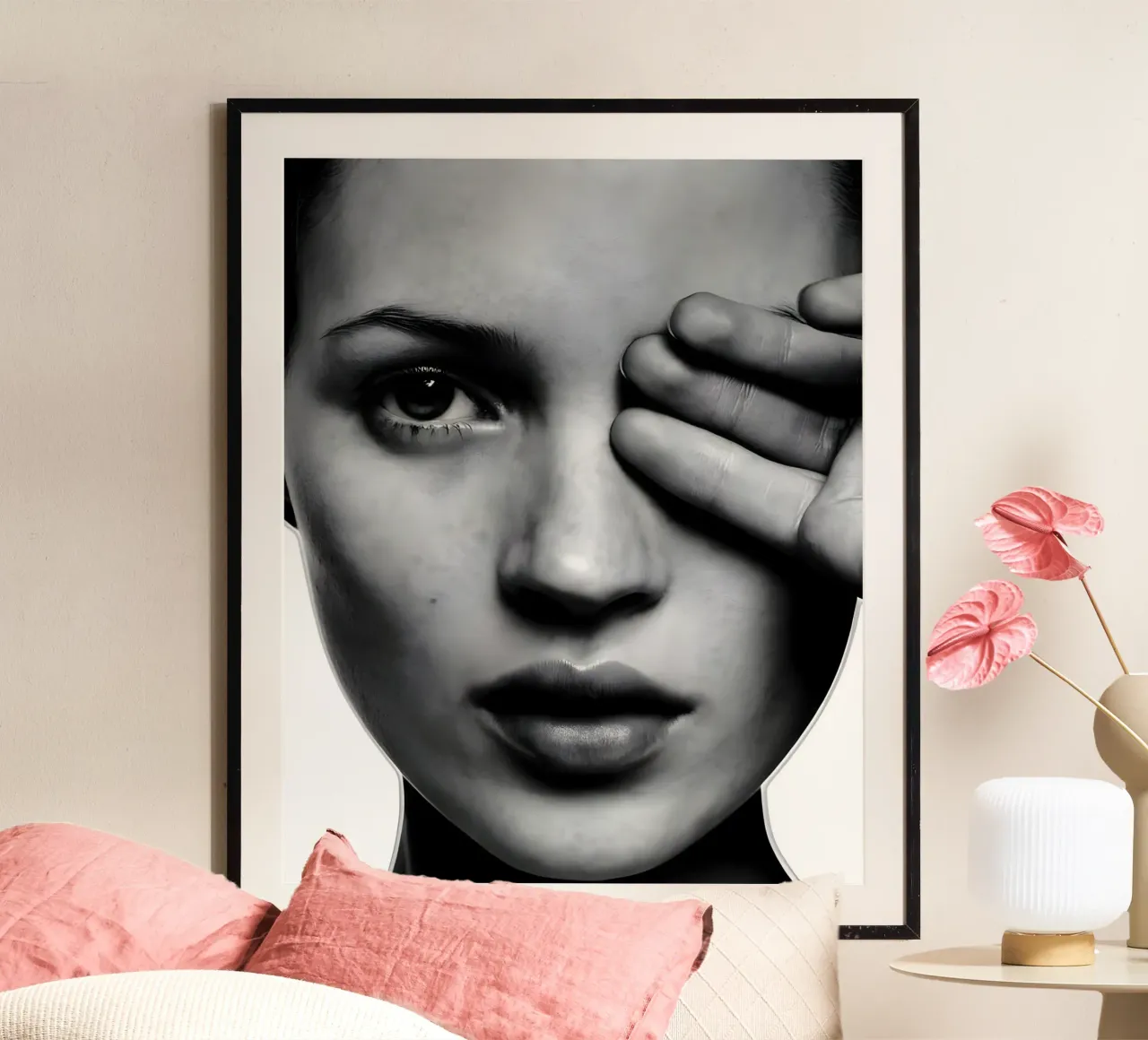 Kate Moss un ojo hahnemühle de vintage singer