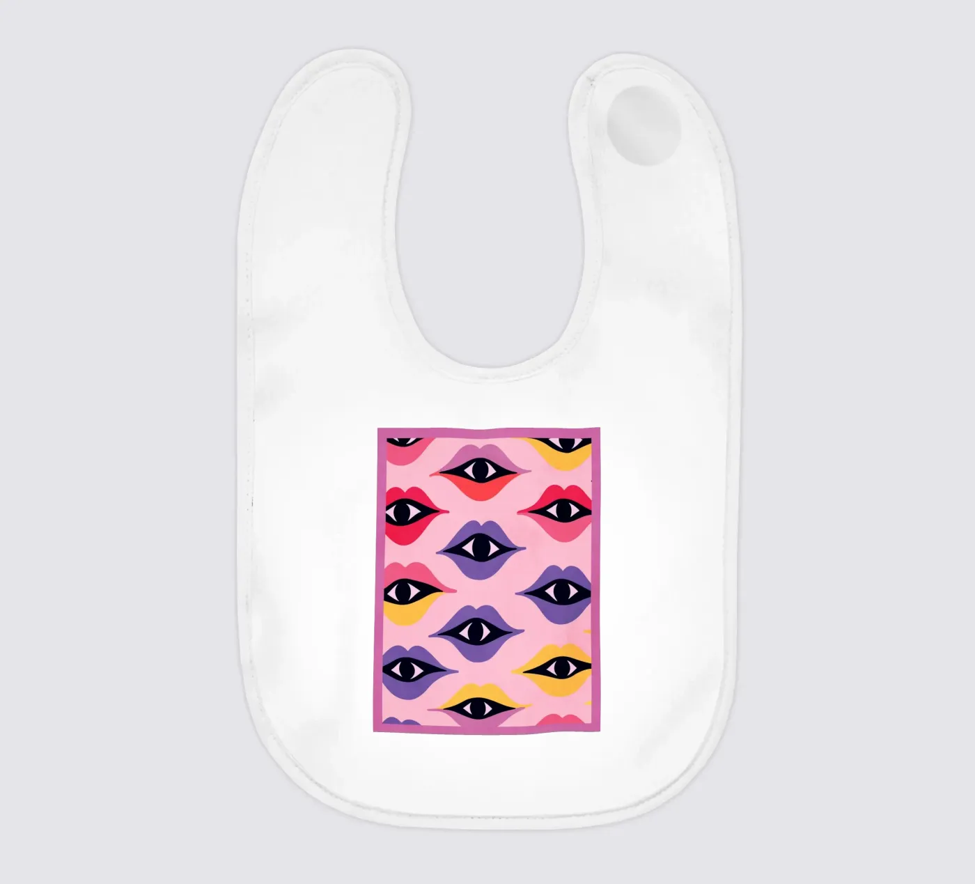 Eyes and Lips baby bib by Gaite