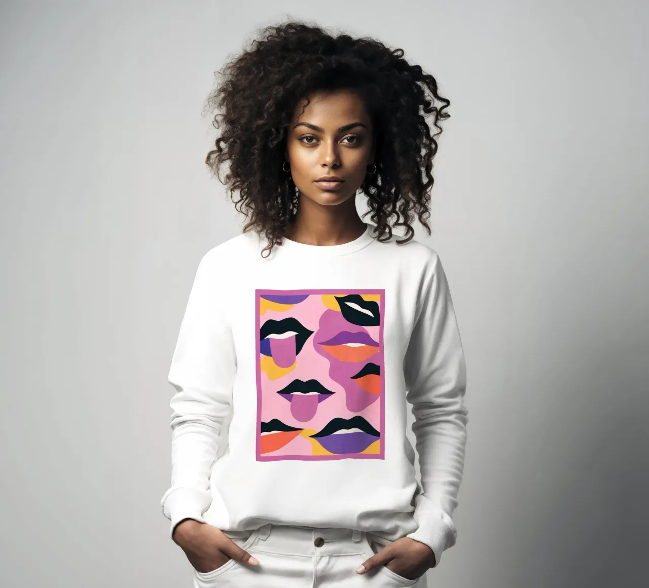 Labbra pop art felpa da Gaite