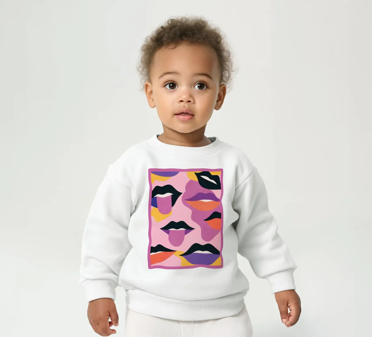 Labbra pop art felpa neonato da Gaite