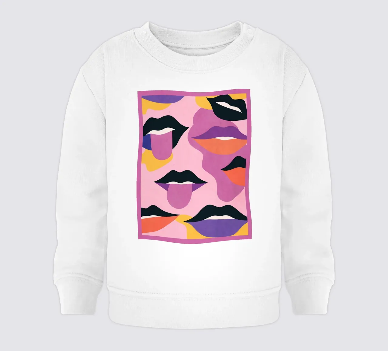 Labbra pop art felpa neonato da Gaite